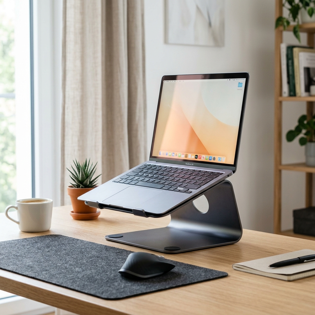 首・肩こりとサヨナラ!コスパ最強のノートPCスタンドで在宅ワーク&勉強が激変した話